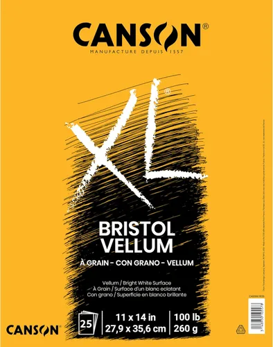 Vista 15 de Canson Papel Bristol Serie XL, Liso, Bloc Encuadernado con Espiral, 7 x 10 pulgadas, 25 hojas (100lb/260g) - Papel de Artista para Adultos