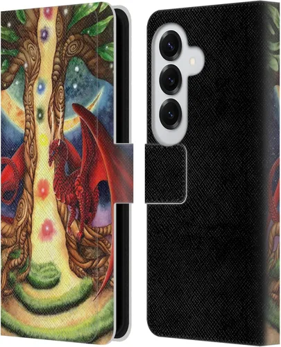 Vista 51 de Head Case Designs Officially Licensed Carla Morrow Galactic Entrancement Dragons Leather Wallet Case Compatible with Samsung Galaxy A07 4G