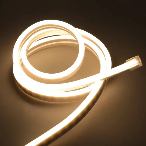 Vista 10 de Mini luces LED de neón, CC de 12 V, tira de luces flexibles impermeables de 12 V, 2835 120 LEDs/M, para decoración de iluminación ambiental y Rojo