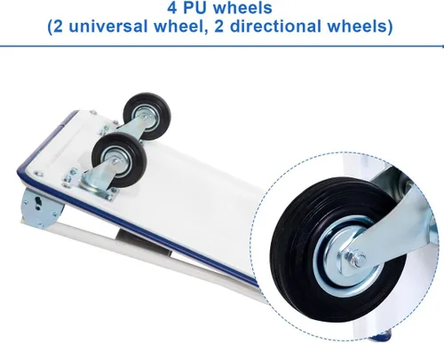 Vista 5 de Giantex, plataforma plegable tipo carrito, carretilla de mano, plegable, para depósito, 660 libras