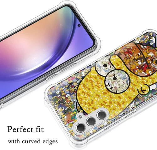 Vista 3 de Funda compatible con Samsung Galaxy A54 5G, Galaxy A54 5G, funda a prueba de golpes con parachoques de TPU suave para Samsung A54 5G (amarillo limón)