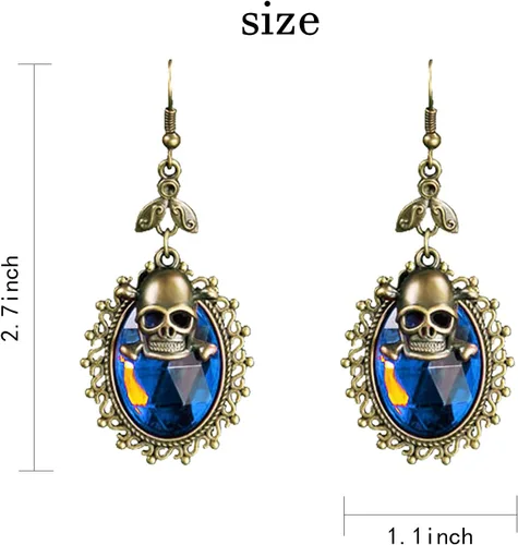 Vista 7 de Juego de accesorios de disfraz de Halloween para mujer Collar y pulsera de serpiente punk, diadema de corona de vampiro y aretes, gargantilla