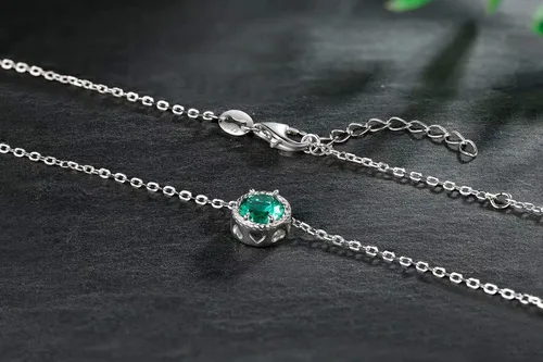 Vista 4 de Presentski Collar de piedra natal para mujer plata de ley 925 colgante solitario delicado collar regalos de cumpleaños para mujeres y niñas collares