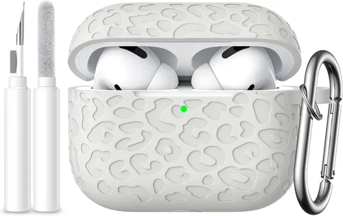 Vista 30 de Funda compatible con AirPods Pro 2 con grabado de leopardo APPro2-Negro