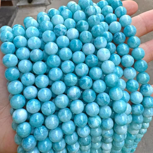 Vista 179 de 100 cuentas de piedra multicolor natural de 0.236 pulgadas (0.236 in), cuentas espaciadoras sueltas redondas para hacer pulseras, collares, aretes