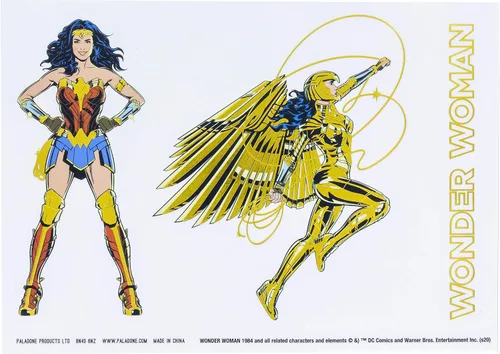 Vista 3 de Paladone DC Comics Wonder Woman 1984 - Calcomanías para gadgets, 4 hojas, PP6775WWF