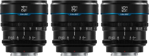 Vista 16 de Sirui Night Walker T1.2 Juego de Lentes Cine, 16mm, 24mm, 35mm, 55mm, 75mm Lentes de Apertura Grande con Enfoque Manual (Montura RF, Negro)