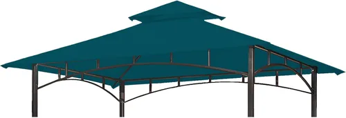 Vista 8 de Eurmax USA Cubierta de Reemplazo para Cenador de Parrilla de Alto Rendimiento 5x8, Toldo para Refugio de Barbacoa (Cacao)