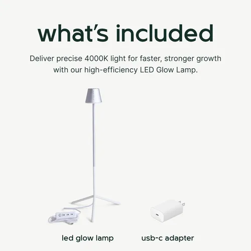 Vista 3 de Lettuce Grow Lámpara brillante – Elegante luz LED para cultivo debajo del gabinete para jardín comestible interior – Sistema de espectro completo