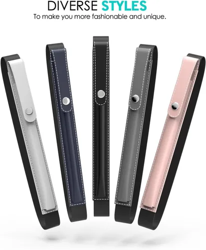 Vista 7 de MoKo Soporte para lápiz para Apple Pencil Pro, Apple Pencil de 1ª/2ª generación, iPencil (USB-C), Funda de cuero PU para lápiz de iPad con hebilla