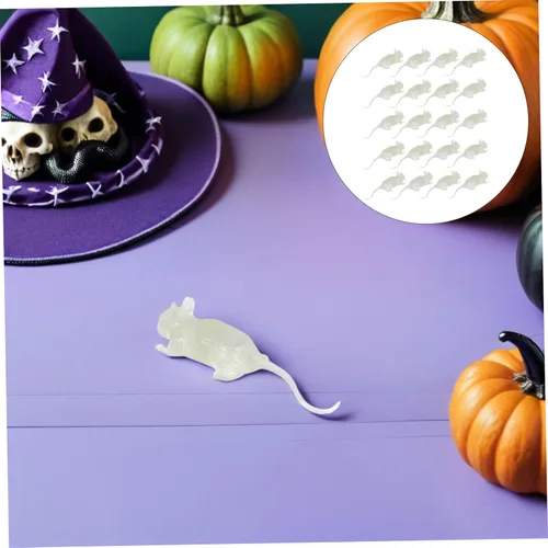 Vista 9 de 20Pcs Luminous Fake Mouse Halloween Tricky Rat Prank Props Glowing Scary Decorations for Haunted House and April Fool S Day
