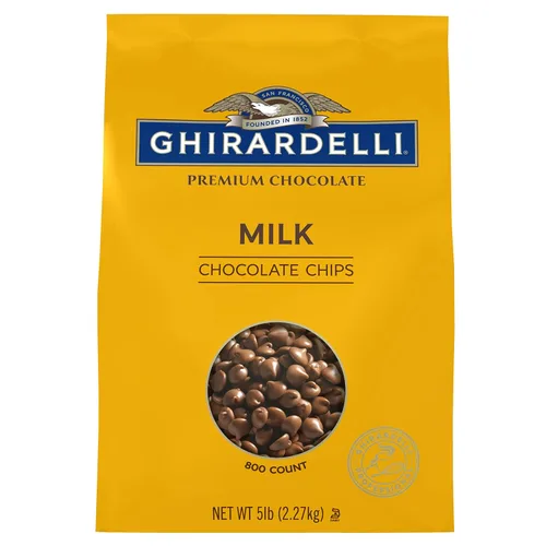 Vista 4 de Ghirardelli Chocolate Company - Chips de chocolate con leche, 800 por libra, bolsa de 5 libras (paquete de 1)
