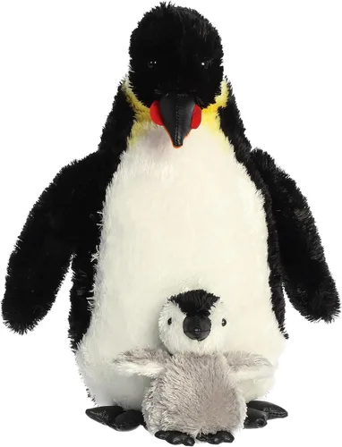 Vista 5 de Aurora World pingüino emperador con bebé, 12 pulgadas