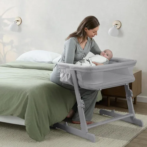 Vista 3 de Delta Children - babyGap Whisper Moisés de noche, color gris