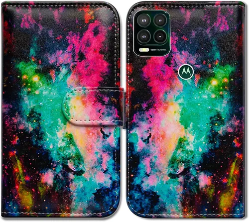 Vista 16 de Bcov Funda para Moto G Stylus 5G (no compatible con G Stylus 4G), funda de cuero con tapa y ranura para tarjetas y soporte para Motorola Moto G