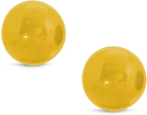 Vista 9 de Aretes de oro amarillo de 14 quilates con jade genuino de 0.315 in Negro Onyx