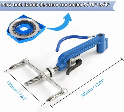 Vista 2 de AIWFL Herramienta de bandas de flejado de acero inoxidable Spin Banding