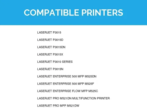 Vista 9 de LD Productos Compatible CE255A Reemplazos para HP 55a Cartucho de tóner negro para uso en Laserjet P3010, P3015n, P3015d, P3015dn, P3015x, P3015