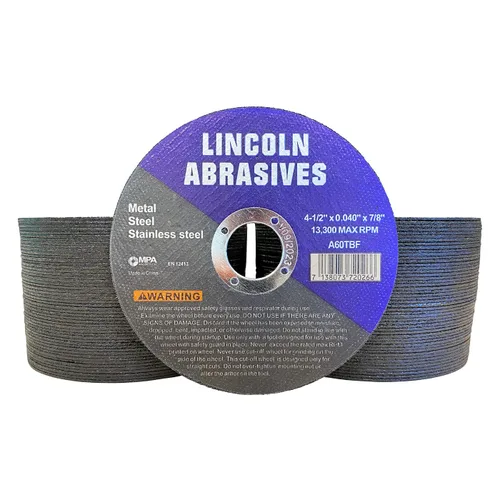 Vista 18 de Paquete de 25 ruedas de corte de 4.5" Lincoln Abrasives .040" Metal y acero inoxidable