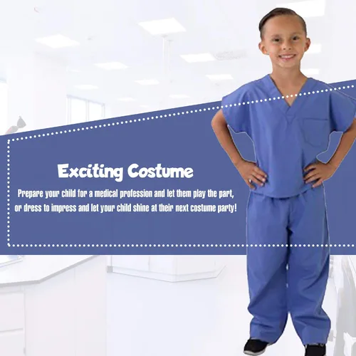 Vista 9 de M&M SCRUBS Super Soft Children Scrub Set Kids Dress up