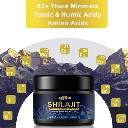 Vista 6 de Shilajit Resina 100% Himalaya Shilajit: apoya la energía, la inmunidad, antioxidante 1.06 oz Apto para veganos