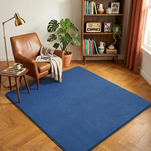 Vista 47 de Amearea Alfombra moderna lavable de 2 x 4 pies, color negro, alfombra de área pequeña para dormitorio, sala de estar, alfombra de espuma