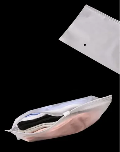 Vista 3 de 100 bolsas de almacenamiento de viaje, bolsas de embalaje de ropa para envío, bolsas de camisetas, bolsas de embalaje horizontales de 3 mil