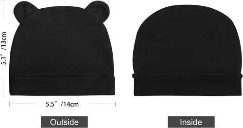 Vista 5 de DRESHOW BQUBO - Gorro unisex para bebé, paquete de 8 unidades, gorro de punto suave y lindo para bebé
