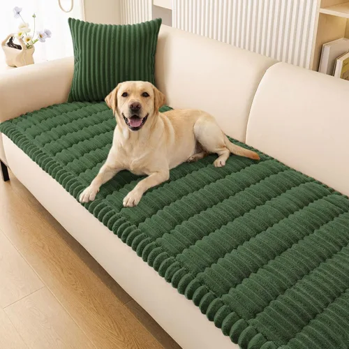 Vista 63 de Smiry - Funda para sofá para perros lavable, fundas para sofá de mascotas no deslizantes y peludas para sofá de 3 cojines, aptas para mascotas