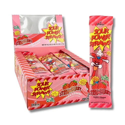 Vista 17 de Sour Power Premium Sorbetes de caramelo surtidos – Los caramelos de pajitas agrias originales desde 1985 – 50 g (Paquete de 6) – Vegano,