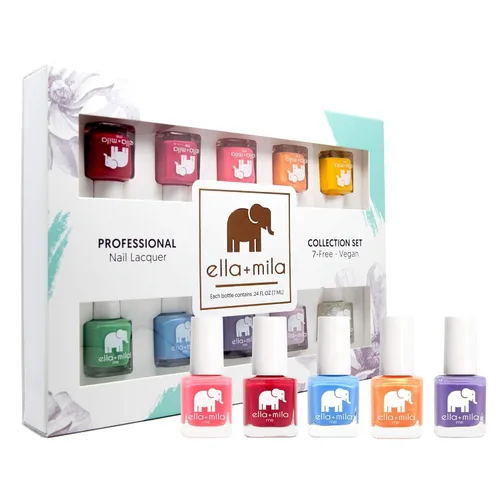 Vista 6 de ella+mila - Juego de esmalte de uñas profesional - Esmalte de uñas de secado rápido, larga duración y resistente a las astillas