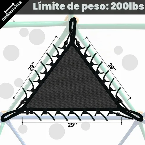 Vista 4 de JYGOPLA Silla de red para cúpula de escalada de 10 pies y 11 pies, accesorios de cúpula para escalar resistentes, fácil de instalar, para niños de 4