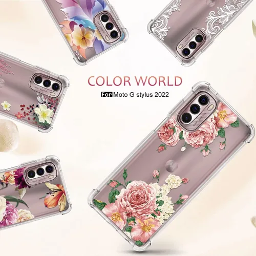 Vista 6 de Osophter Funda para Moto G Stylus 2022, transparente, esquinas reforzadas, TPU y absorción de golpes, flexible para Motorola Moto G Stylus 4G 2022