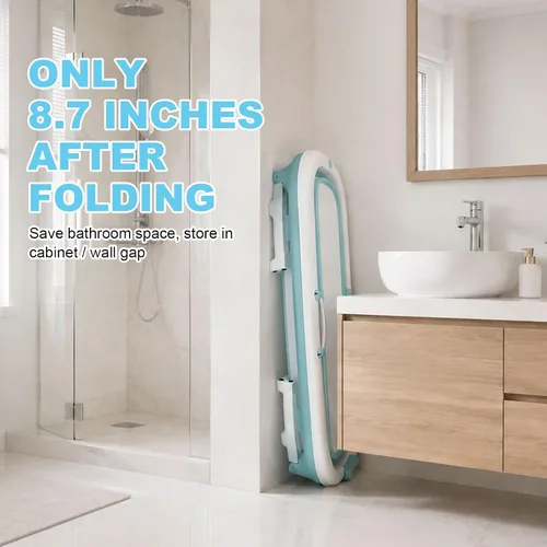 Vista 6 de Bañera plegable de 54 pulgadas, bañera de remojo portátil para uso