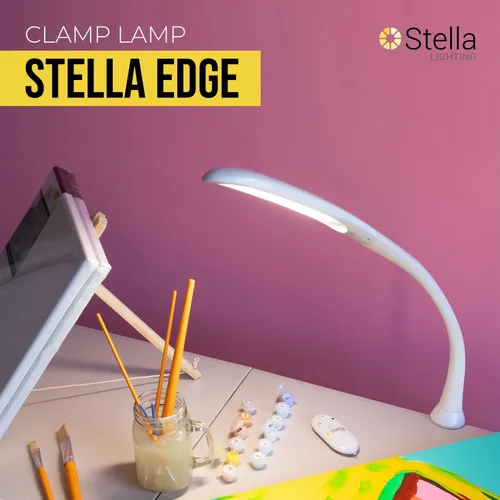 Vista 2 de Stella iluminación Stella Edge Clamp Luz, Color blanco
