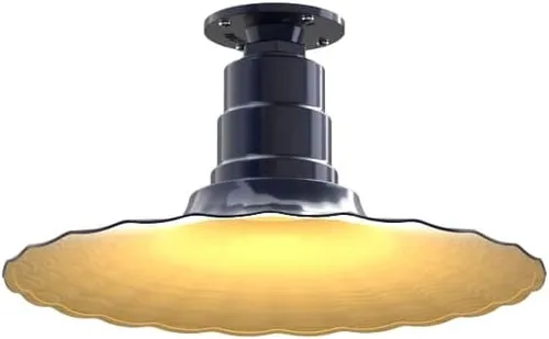 Vista 26 de Steel Lighting Co. Colgante Eagle Rock Lámpara montada en el techo Onda radial de 16 pulgadas vástago de 12 pulgadas Acero resistente