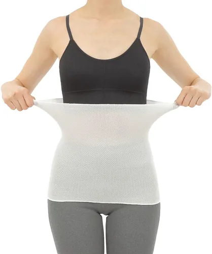 Vista 4 de Calentador de vientre Haramaki - Ropa interior térmica de algodón y seda para mujer, fabricada en Japón