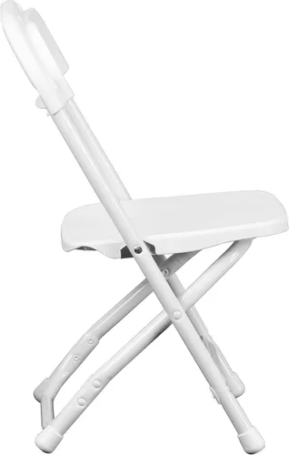Vista 10 de Flash Furniture Paquete de 2 sillas plegables de plástico blanco para niños