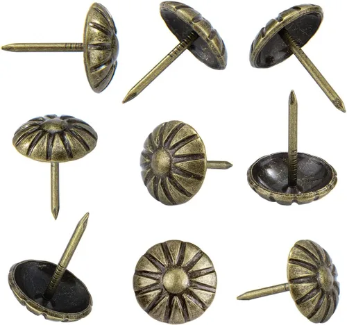 Vista 16 de Tachuelas de tapicería para muebles, clavos de tapicería negros de 3/4 pulgadas, tachuelas decorativas, 100 tachuelas de muebles resistentes