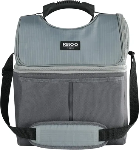Vista 15 de Igloo Gripper - Bolsa enfriadora de lados suaves Enfriador de almuerzo aislado de doble compartimento