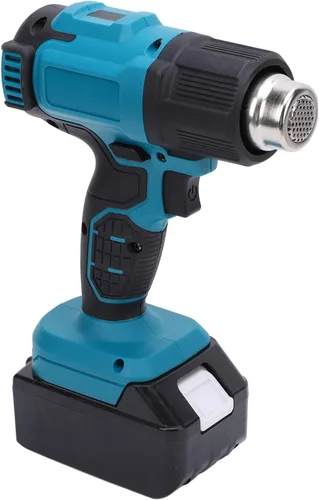 Vista 4 de Pistola de calor inalámbrica con pantalla LCD, pistola de calor alimentada por batería para manualidades, envoltura retráctil, con modo de memoria