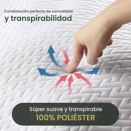 Vista 4 de Utopia Bedding - Protector de colchón impermeable tamaño California King, funda de colchón premium de tela 3D Air suave, se ajusta hasta 17 pulgadas