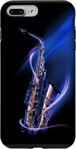 Vista 12 de Funda para iPhone 16 Minimalist Saxophone Style PC Saxophonist Lover