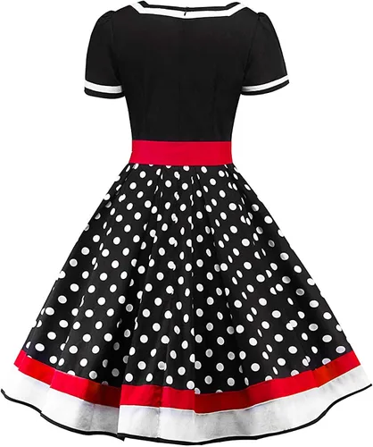 Vista 2 de Nihsatin Audrey Hepburn - Vestido de mujer estilo clásico rockabilly y swing