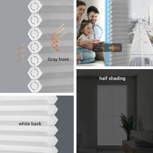 Vista 4 de THIRDREALITY ZigBee Smart Blind Lite - Persianas motorizadas semitransparentes, control inteligente, persianas inalámbricas de panal con pilas AA