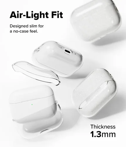 Vista 3 de Ringke Funda Air para AirPods Pro 3 [0.05 pulgadas de grosor] sin funda, ligera, delgada, linda funda con mosquetón para mujeres, hombres