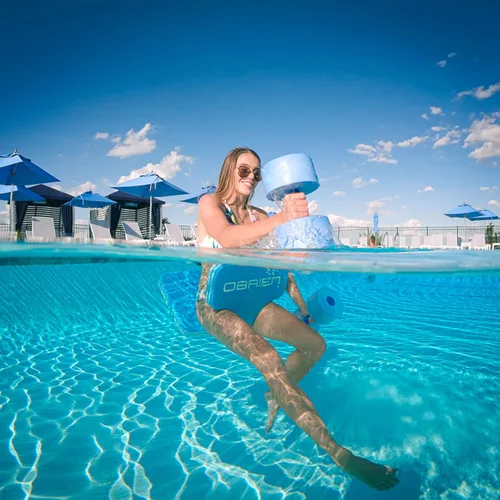 Vista 4 de O'Brien Sillín de agua de espuma grande para ríos, lagos y piscinas Azul