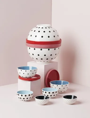 Vista 5 de kate spade new york On The Spot - Juego de anidación, 8 piezas, blanco/multicolor