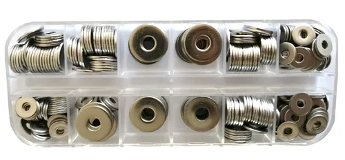 Vista 5 de Kit de 300 arandelas de respaldo de remaches, surtido de acero inoxidable para remaches de 1/8, 5/32 y 3/16 pulgadas (M3, M4, M5), a prueba