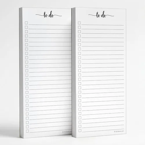 Vista 10 de 321Done (1 paquete de 2 bloc de notas para hacer (1) para comprar lista, paquete de 2 – 3.7 x 8.5 pulgadas (delgado, delgado, de mano – rayado (1)